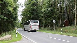 Bus am Ortsausgang Schierke